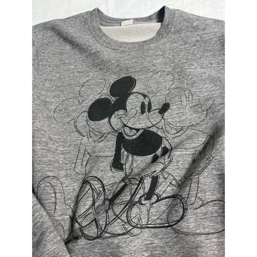 UT UNIQLO Mickey Mouse Gray Crew Neck Pullover Sweater Men's Size S